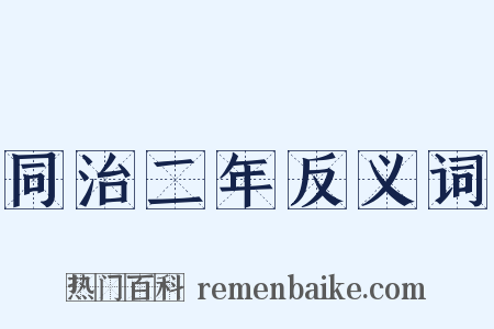 同治二年反义词是什么意思的图片